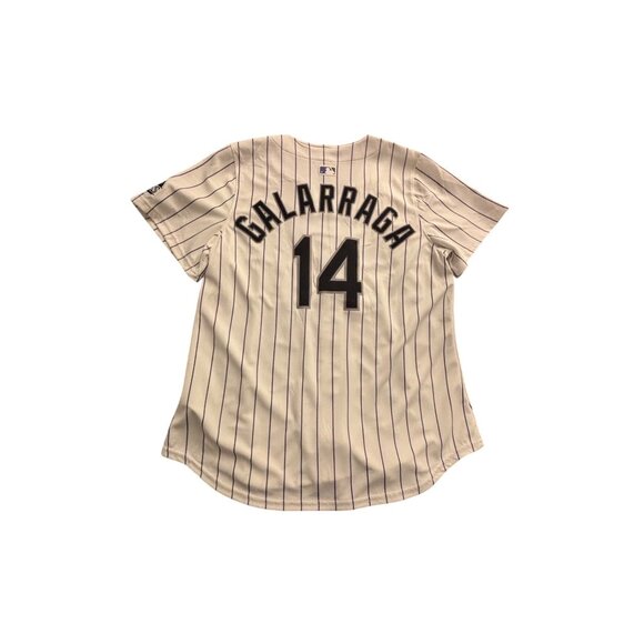 Nike Womens Colorado Rockies Galarraga #14 MLB Baseball Jersey L White Purple St - Picture 2 of 7